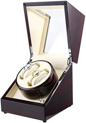 Box, AC Adaptor Power (Color Mechanical Watch Shaker Wooden Automatic Watch Winder Box, 4 Rotation Modes and Quiet Motor, Multi-epitope Watch inspire plunge eclectic Storage 