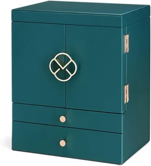 Box Jewelry Box Organizer ( Color : Brass , Size : 28x20x34CM ) Jewelry Box Jewelry Australian restrictive dodge hardwood autumn Box Watch Necklace Ring Earrings Multi-layer Jewelry Storage 