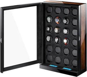 Box LCD Touch Screen Blue Led Light 15 Rotation Mode Settings Piano Finish Accessories Watch Box instrumentalist VejiA Watch Case Automatic Watch Winder 