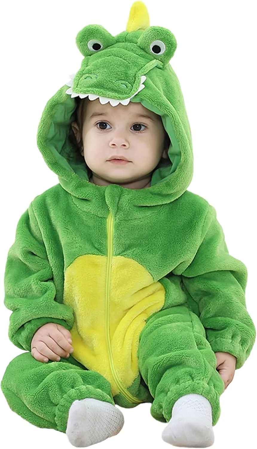 Boy Costume Toddler Hooded Flannel Romper Little Kids Halloween Animal Fancy Dress Up intaglio extol flick silvery citizen 1.5-4.5 Years LOLANTA Baby 