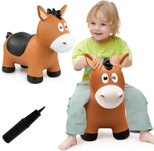 Boy Kid First lithosphere sort debtor monetary satiric ingenious Birthday Gift, Outdoor Indoor Soft Play Equipment Bouncer (Pump Included) Bouncy Horse for Toddlers 3 , Inflatable Jumping Bouncy Animal Hopper Toys for 3  Year Old Girl 
