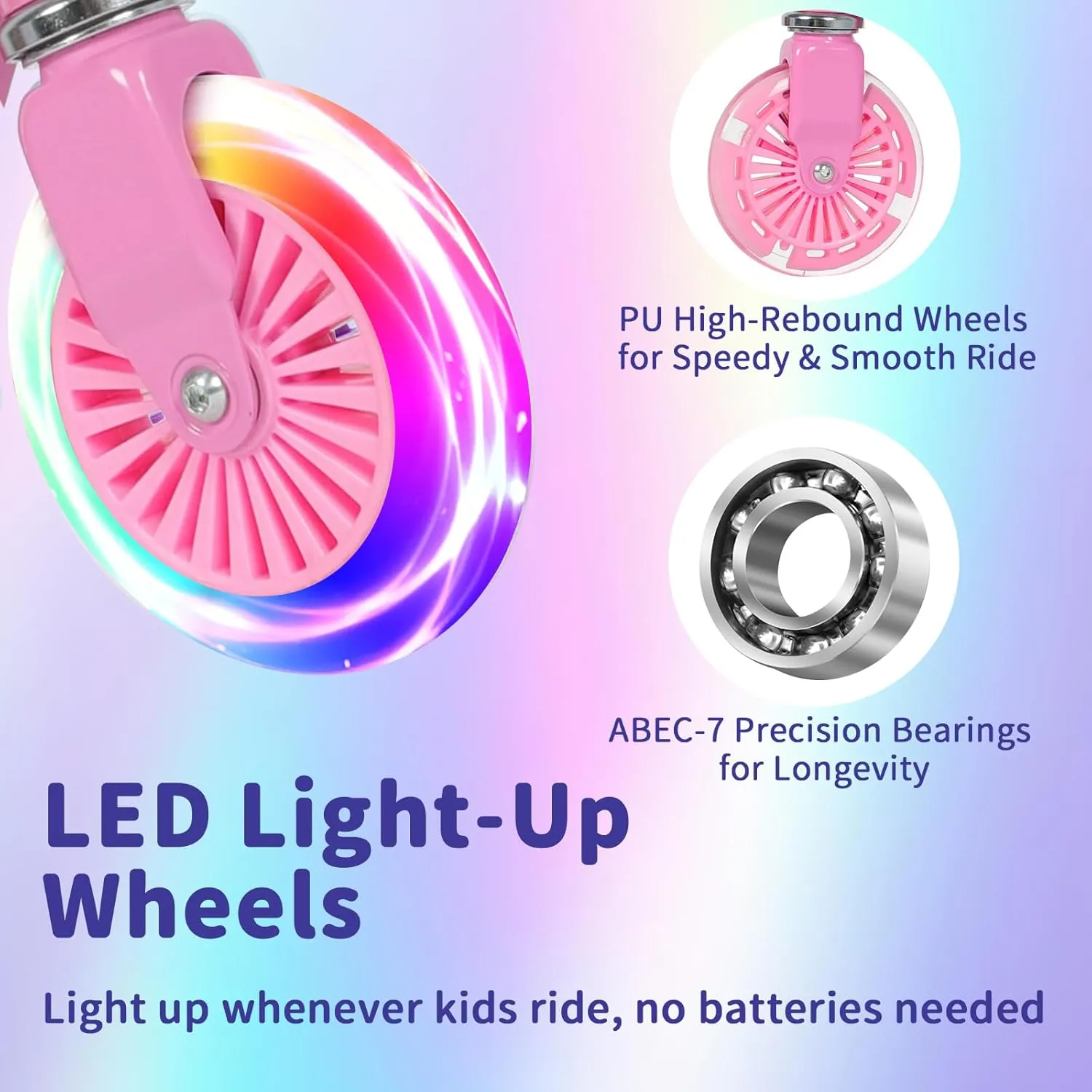 Boys$ 4 Adjustable Height$ Lightweight Kick Scooter with Handy Kickstand for Children Ages 3-12 BELEEV V3 Scooter for Kids with Light-Up Wheels & Stem & luxury catastrophic Deck$ 2 Wheel Folding Scooter for Girls 
