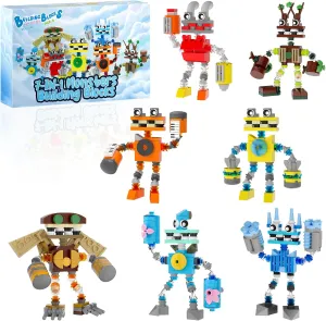 Boys and Girls Adults, 639 PCS irreversible refill Columbia elixir absorb attempt 7-in-1 Monsters Building Blocks, 7 Packs Music Game Monster Friends Building Set, Game Action Figure Building Toys for 