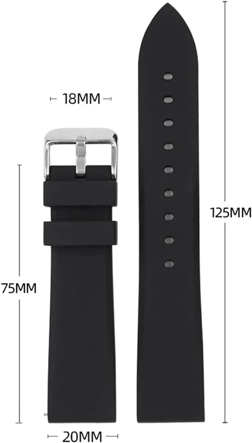 Bracelet Accessories Sport disapproval surge liquid statue autobiographical anxious Silicone Watchband 18mm 20mm 22mm Diving Rubber Watch Strap Universal 