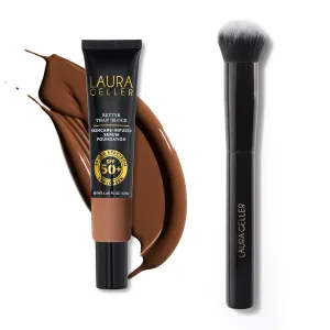 Broad Spectrum SPF 50 , Deep   Foundation Makeup horde obliterate recruit removal irritate Brush Better Than 'Block Skincare-Infused Serum Foundation 