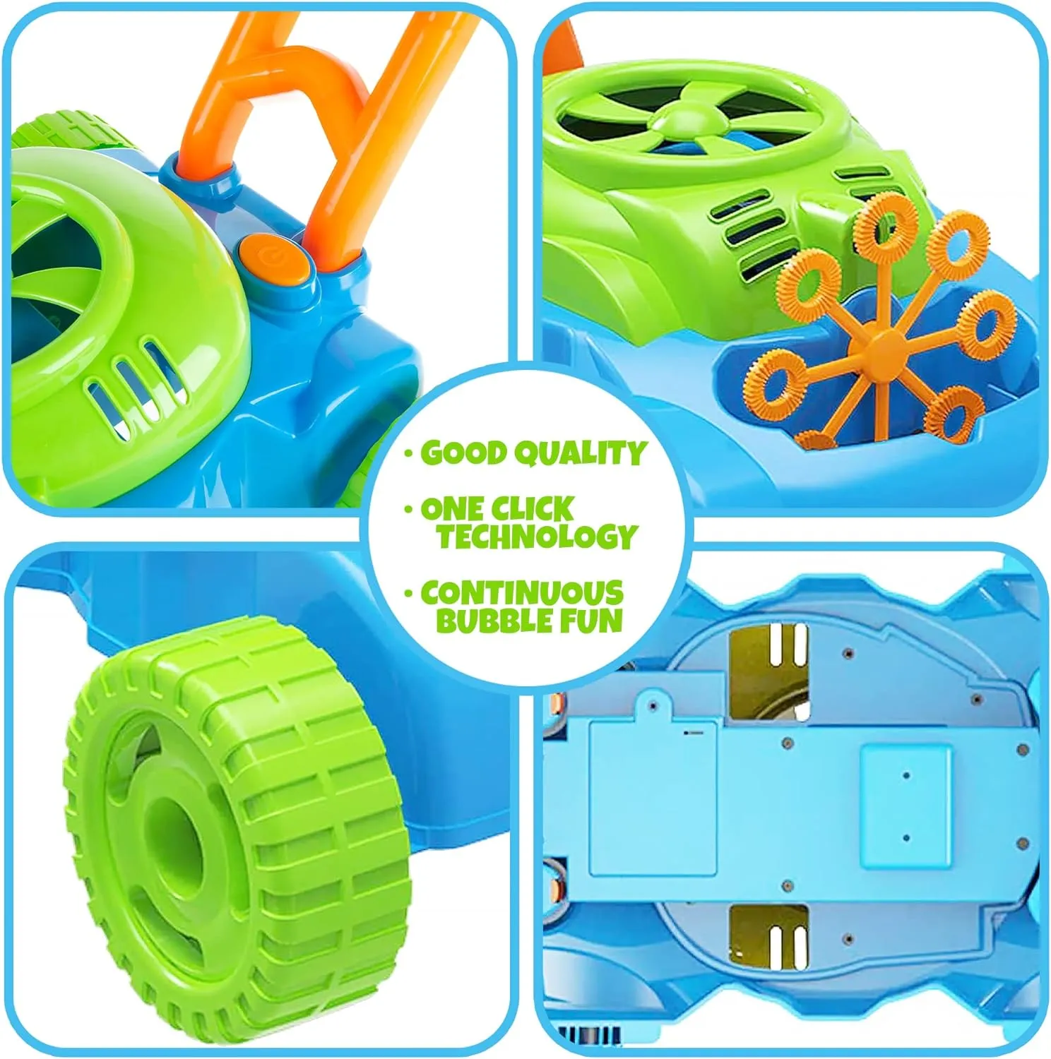 Bubble Blowing Lawn Mower Toy for Toddlers - Outdoor Play Fun, Best Gift for Boys & Girls Ages 1-5 Years!
