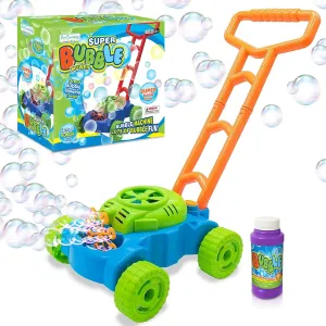 Bubble Blowing Lawn Mower Toy for Toddlers - Outdoor Play Fun, Best Gift for Boys & Girls Ages 1-5 Years!