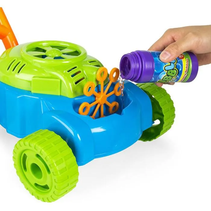 Bubble Blowing Lawn Mower with Bubble Solution