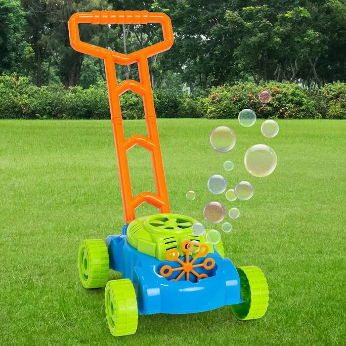 Bubble Blowing Lawn Mower with Bubble Solution