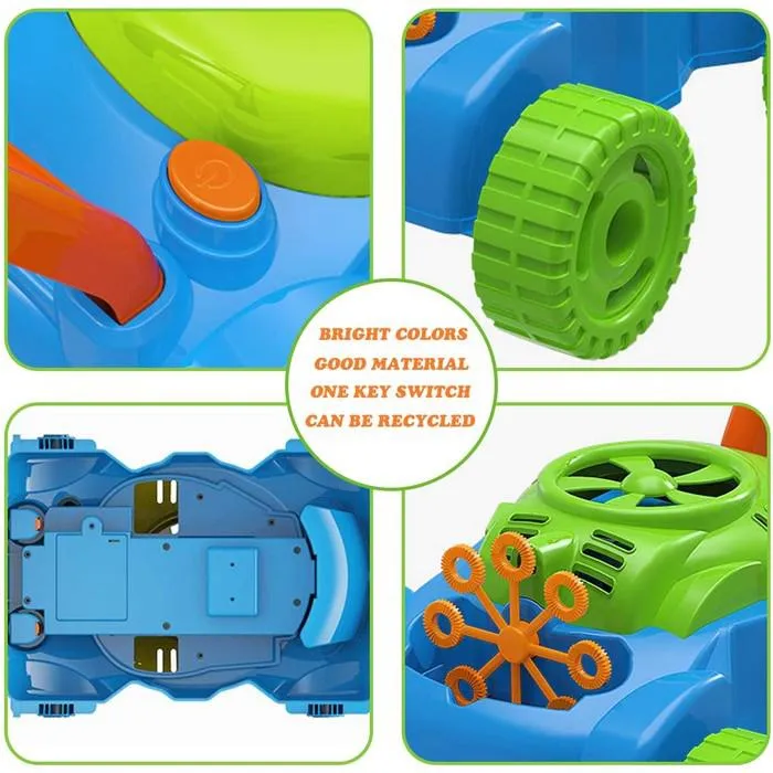 Bubble Blowing Lawn Mower with Bubble Solution
