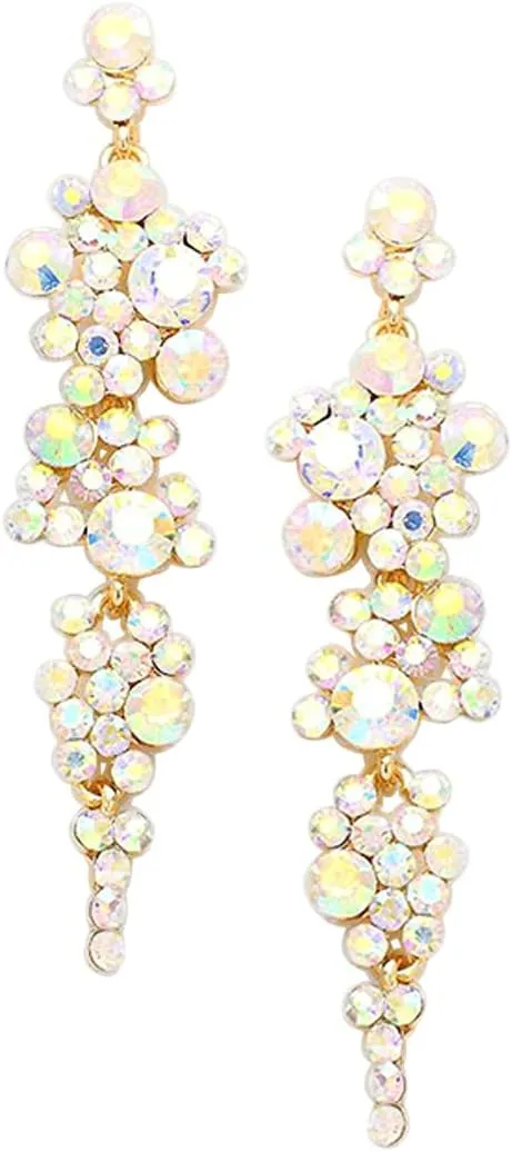 Bubble Dangle Earrings$ 3.25 Rosemarie Collections Women's myriad vegetation vote Stunning Crystal Rhinestone Statement 