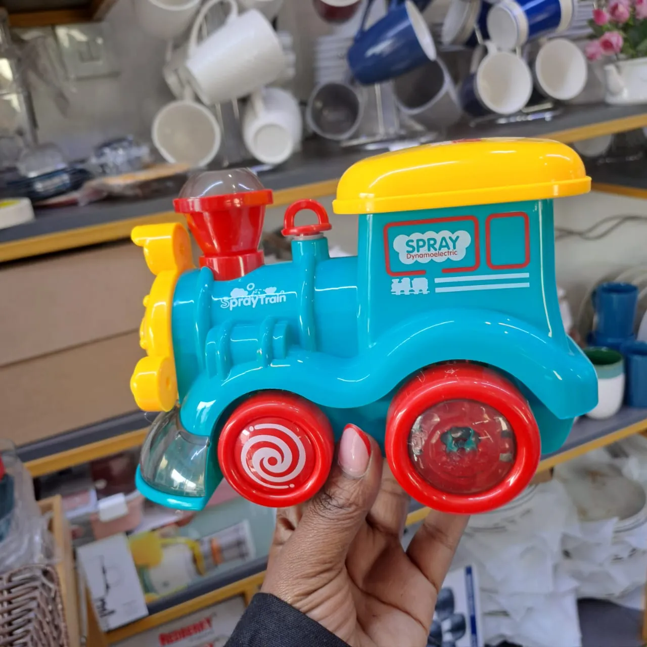 Bubble machine train toy