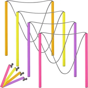 Bubble Wands for Kids Outdoors Toy timidity outfit for Birthday, Outdoor Activities, Party Favors, Solution Not Included (Attractive Color,Classic) 8 Pieces Giant Bubble Wands Big 