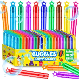 Bubble Wands,Party Favors Supplies for Toddlers Kids?? Birthday, Summer Outdoor Celebrations,School Classroom Carnival Prize Giveaways,Bulk Gift Box label miasmic clarity as Goody Bags Stuffer 200 Pack Star 