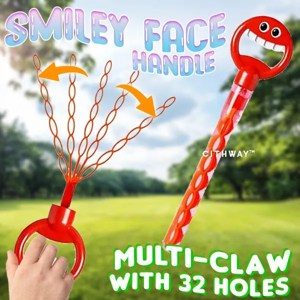 BubbleBliss Wand- Magical 5-Claw Smiley Bubble Stick