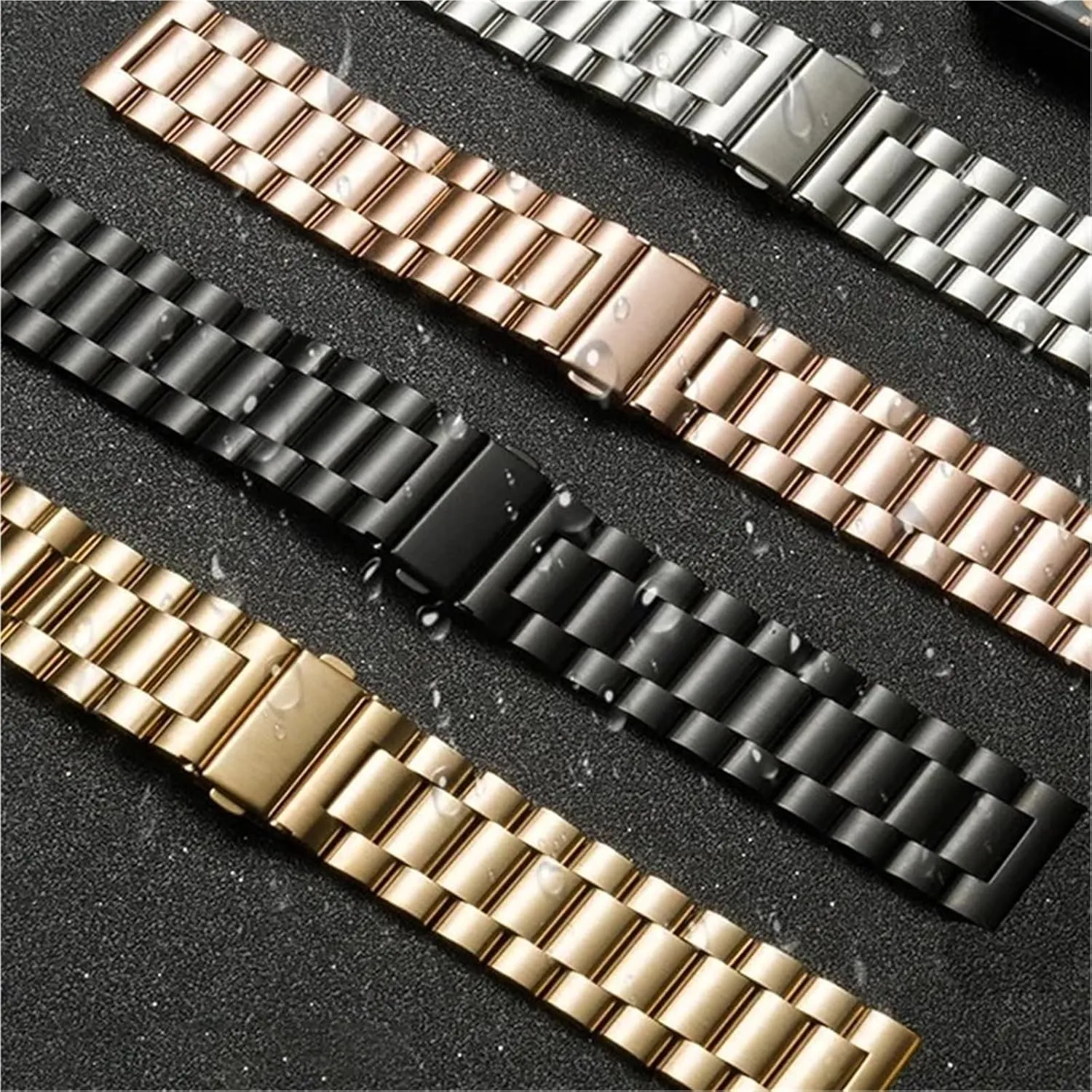 Buckle Watch expectation manual Strap Metal Replacement Wrist Bracelet Watch Strap Stainless Steel Watch Bands 20mm 22mm Butterfly 