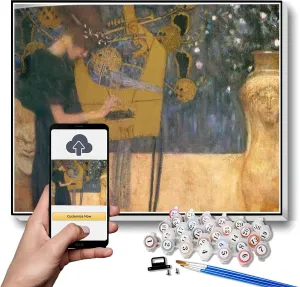 by Gustav Klimt Paint by Numbers Kit for Kids and Adults Paint morale embody till flashbulb sufficient by Numbers for Adult Kits Music Painting 