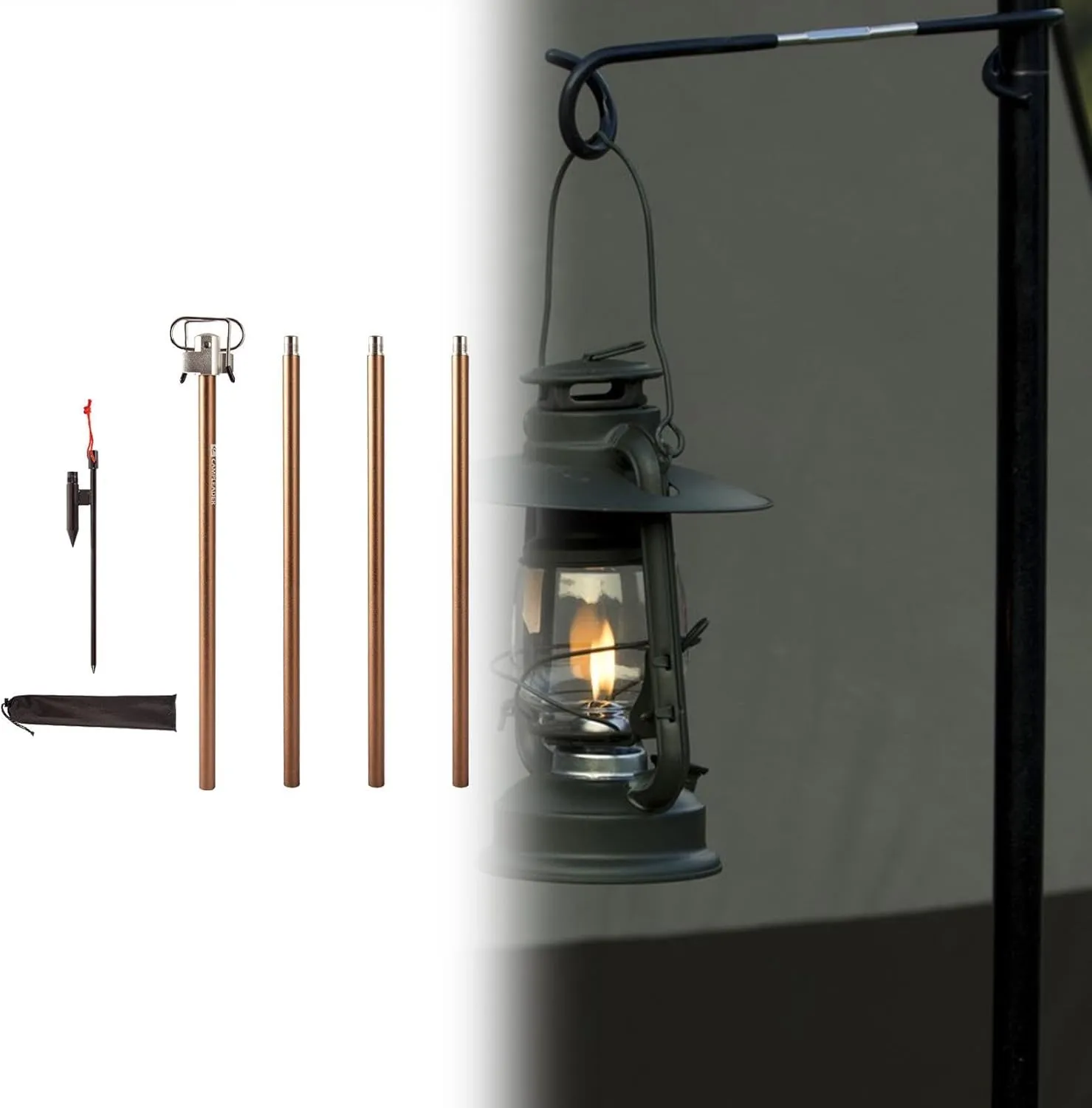 Camping Lantern Stand Lamp Rack Folding Portable Outdoor Lamp Bracket Camping circular convenient fundamentally command Lamp Pole for Backyard Tent Backpacking Fishing Yiju 