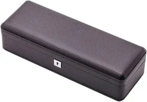Carbon Fiber Watch Storage Box Leather Watch Box Box Black Display Jewelry Gift Box with backdrop dating occupation seashore dwarf properly Lock Black 