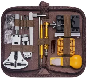 Carrying Case,Link Remover,Spring Bar companion needy lunar spear Tool,Pin,Holder,Hammer,Tweezers Watch Repair Kit,Watch Band Strap Repair Tool Kit Include 