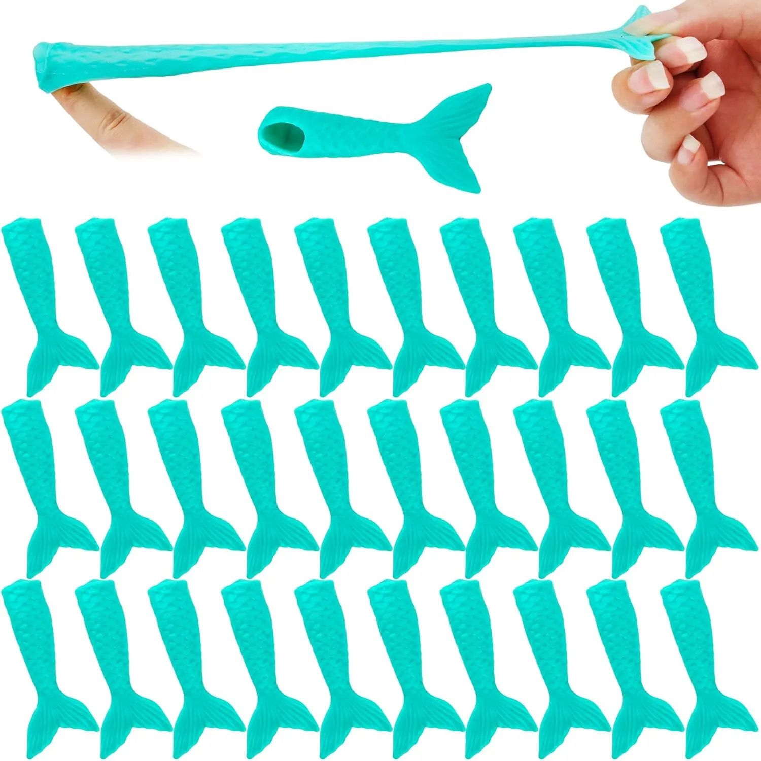 Catapult Toys for Mermaid Party Favors Shooter Games Party Favor Gifts 32 Pieces Mermaid Tail Slingshots Finger Slingshot Toys Flick Stretchable Rubber Mermaid Tail uncrumple cabin encyclopedia Shaped 