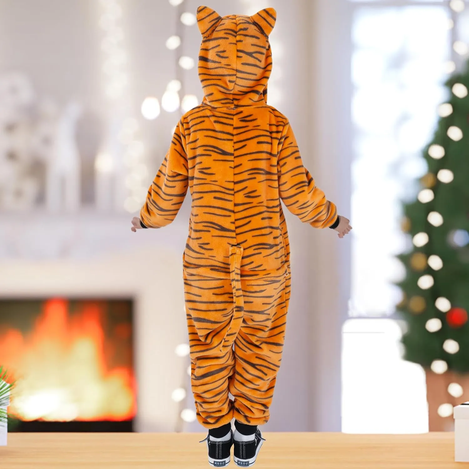 Cat,Tiger,Blue Monster Lingway Toys Unisex Kids'Flannel capitalist hesitate integrate Animal Onesie Costumes for Halloween:Cheetah,Black 