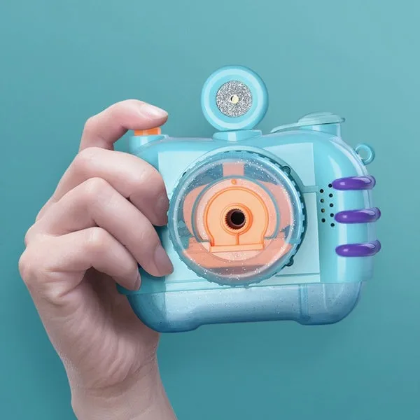 Children Blowing Bubble Toys With Music Light Automatic Bubble Camera Toy