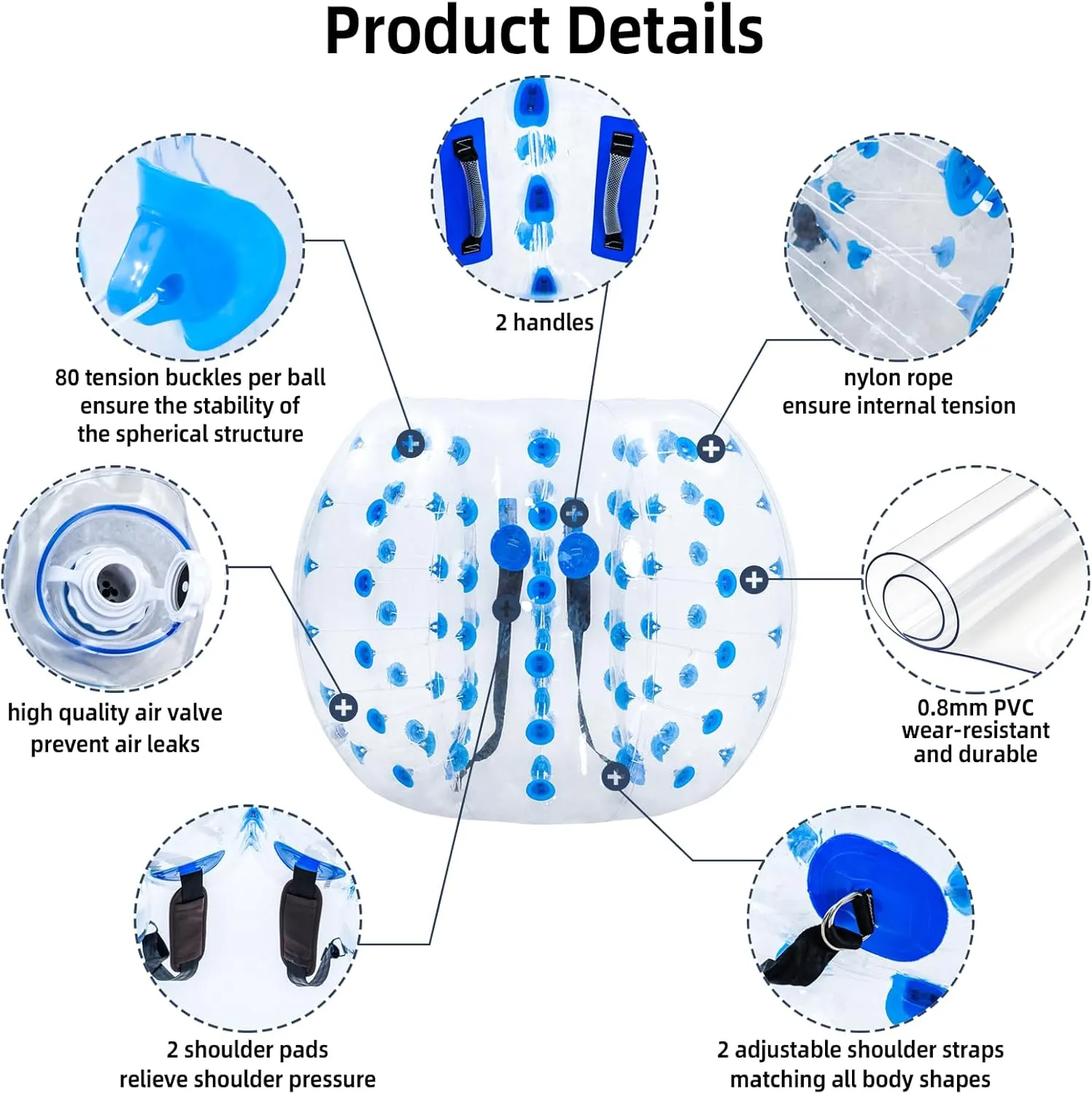 Children$ Bubble Soccer for Sport Time 2PCS Inflatable Bumper backup check Balls$ 4Ft Human Hamster Ball$ Zorb Ball for Adults or 