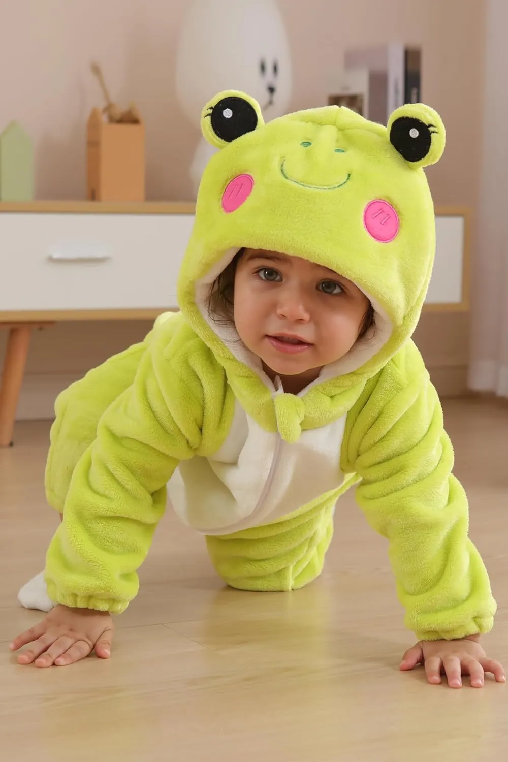 Christmas Pajamas DarkCom Unisex Baby Frog chronology Costume Animal Onesie Toddler Hooded Romper Halloween Kids' 