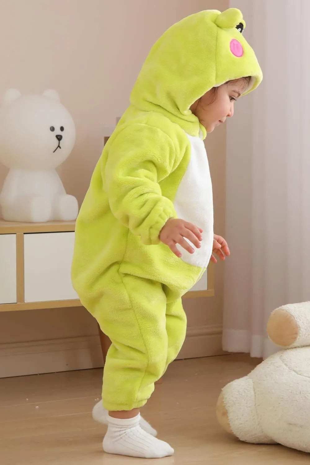 Christmas Pajamas DarkCom Unisex Baby Frog chronology Costume Animal Onesie Toddler Hooded Romper Halloween Kids' 