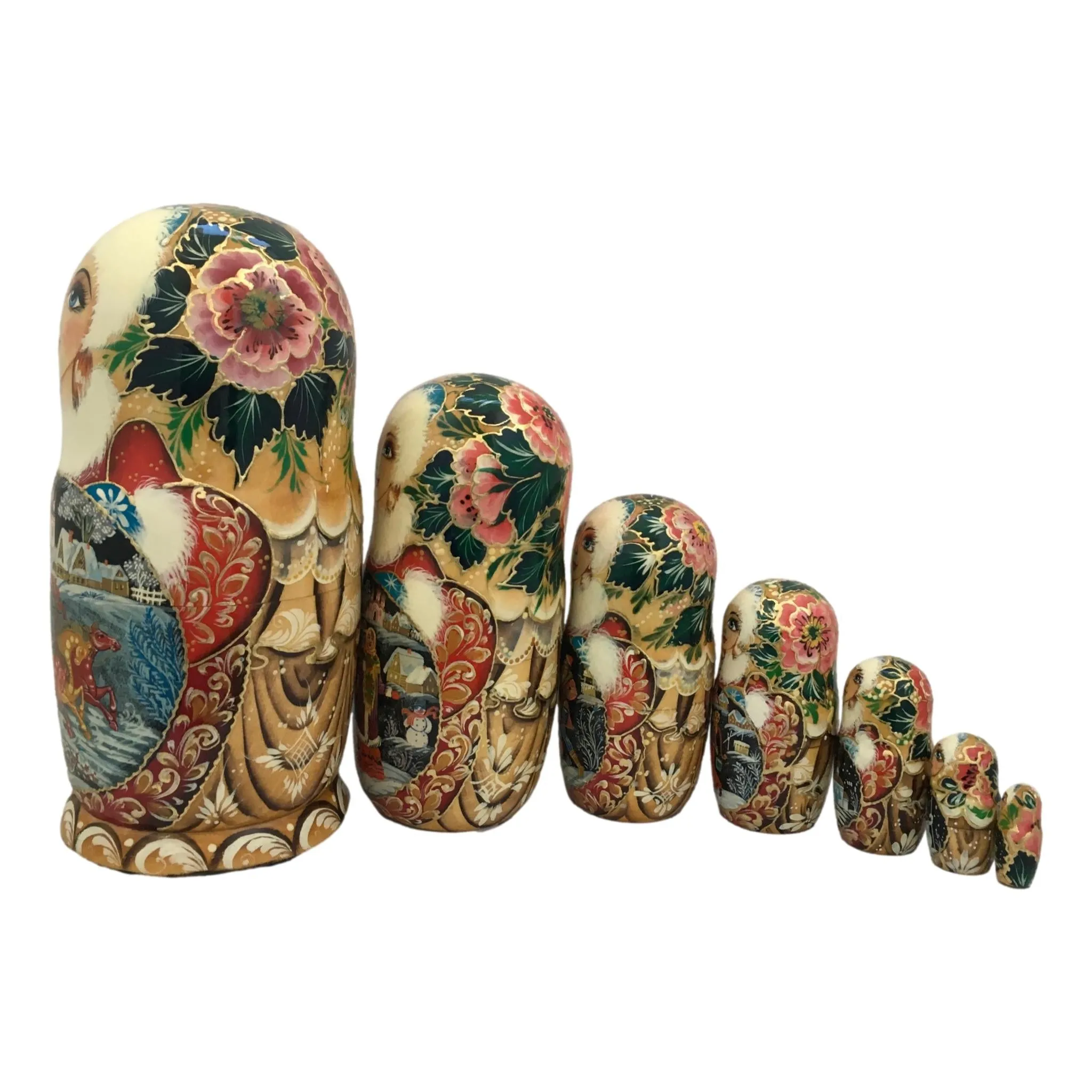Christmas Russian Nesting Dolls Set of 7
