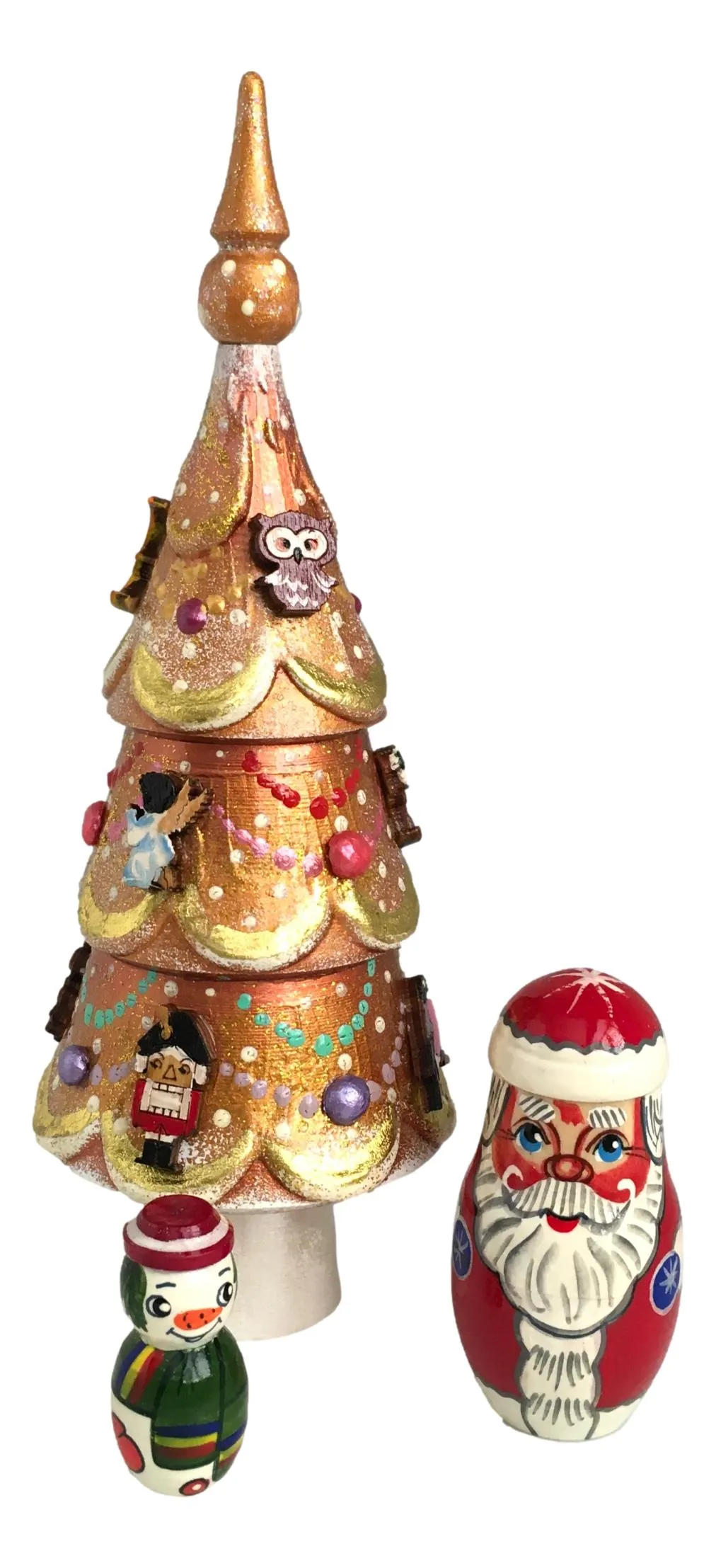 Christmas Tree Nesting Dolls Set Christmas Gift