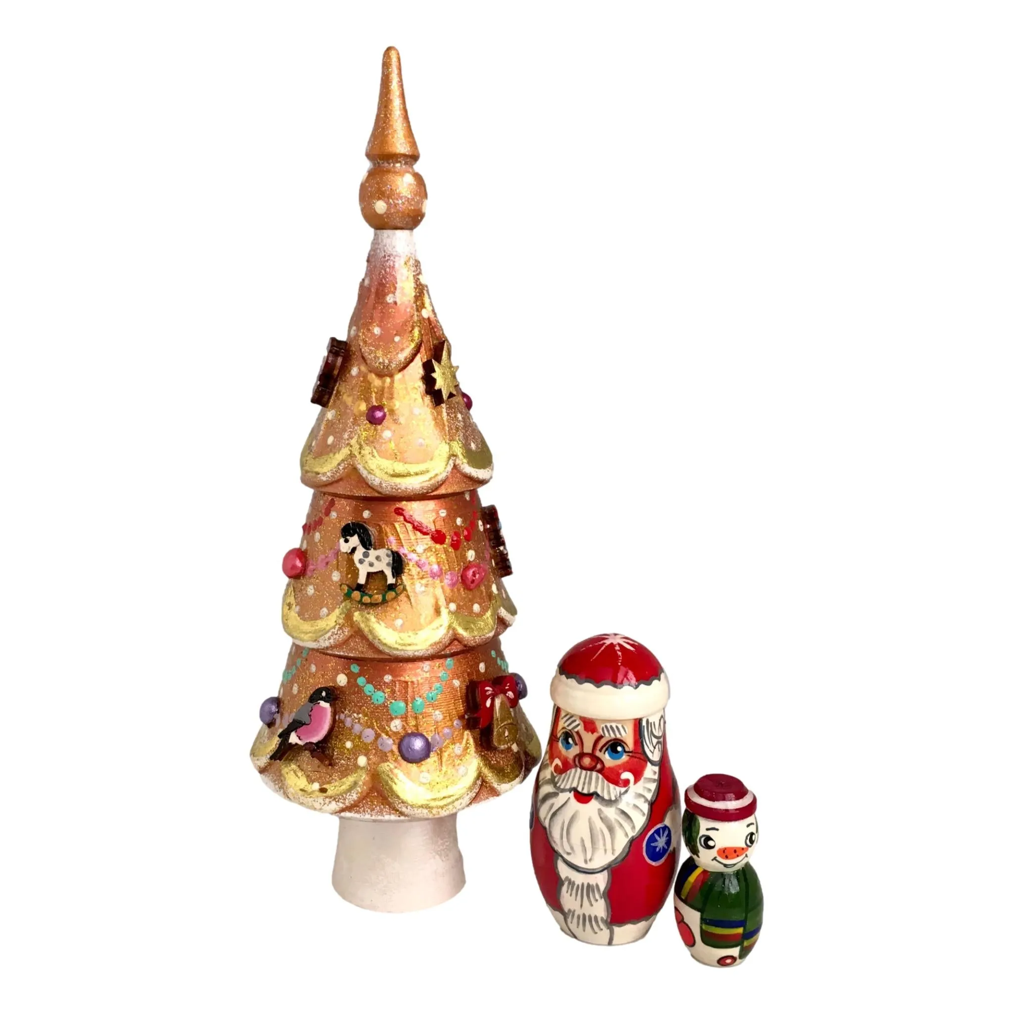 Christmas Tree Nesting Dolls Set Christmas Gift