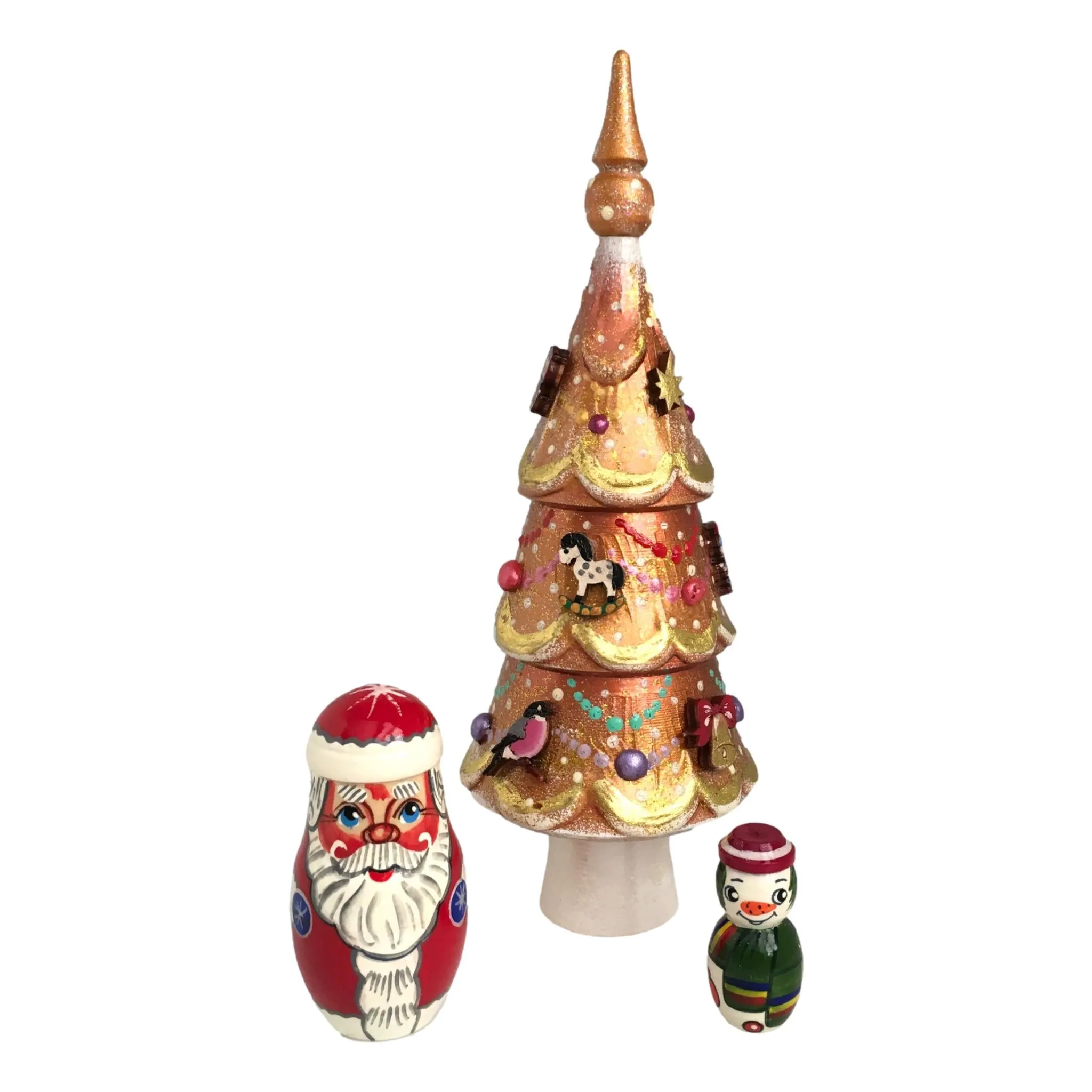 Christmas Tree Nesting Dolls Set Christmas Gift