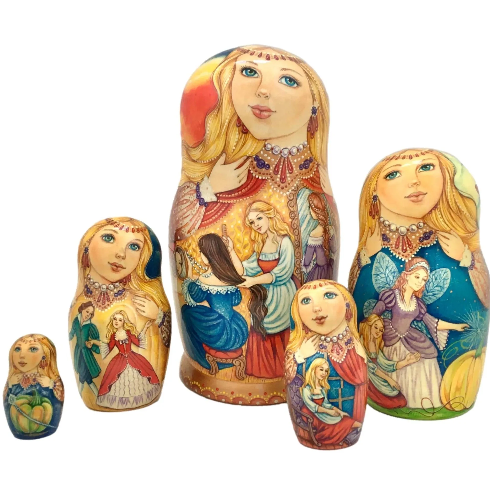 Cinderella Nesting Dolls Children Fairytale Story