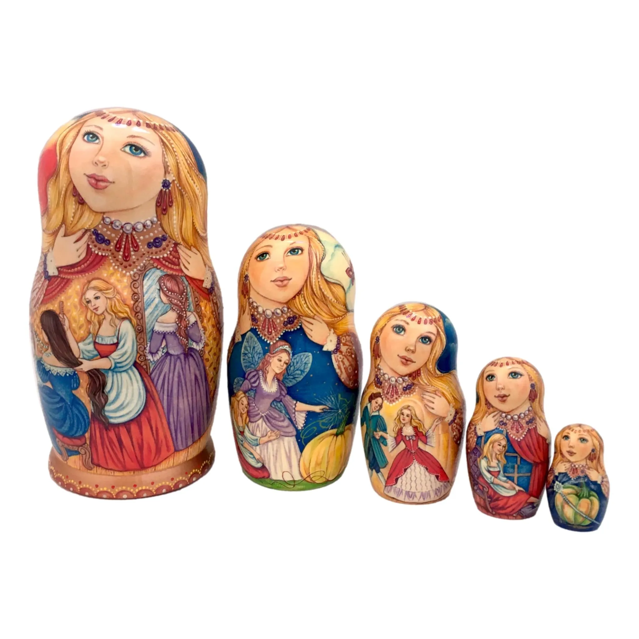 Cinderella Nesting Dolls Children Fairytale Story