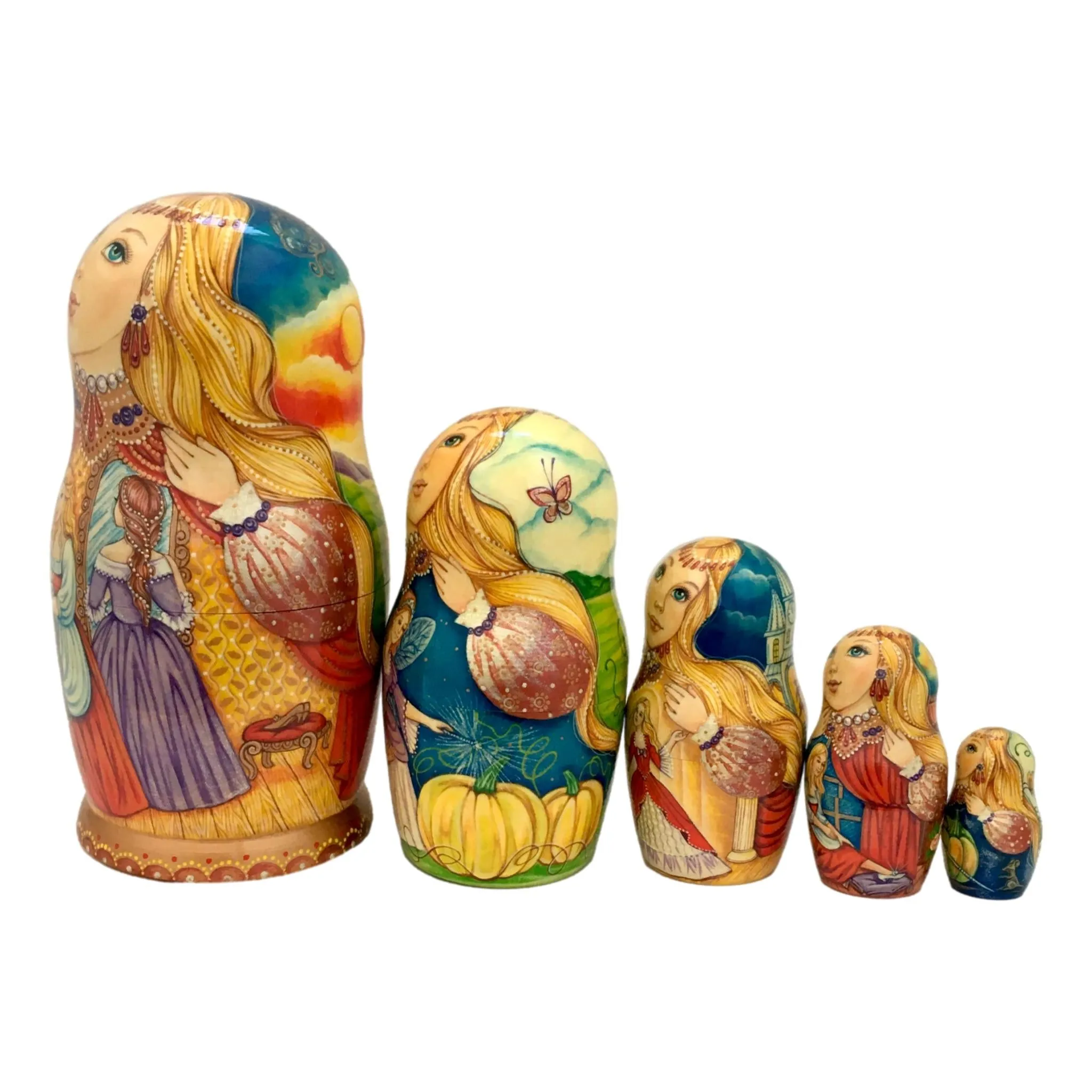 Cinderella Nesting Dolls Children Fairytale Story