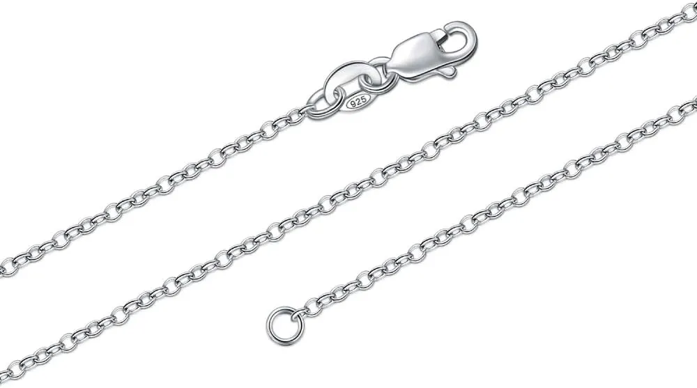Claw Clasp 14-30 Inch/Silver Chain Necklace, Gold Chain Necklace For Women nectar BORUO 925 Sterling Silver Cable Chain Necklace, 1mm 1.5mm Italian Chain with Lobster 
