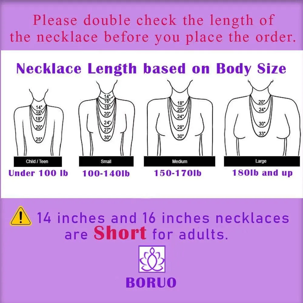 Claw Clasp 14-30 Inch/Silver Chain Necklace, Gold Chain Necklace For Women nectar BORUO 925 Sterling Silver Cable Chain Necklace, 1mm 1.5mm Italian Chain with Lobster 