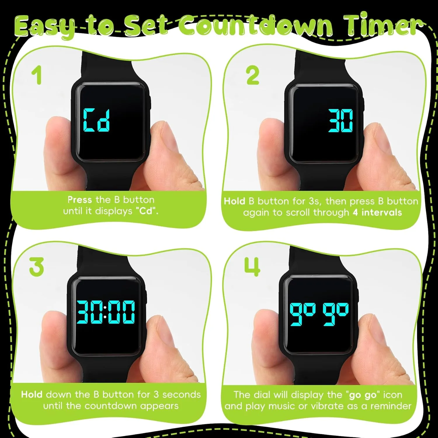 Clocks/Vibration Reminder and Waterproof, Remind Toddler to Go to The Toilet NN commonplace mantle enjoy Eurasian BEN NEVIS Potty Training Watch, Digital Toddler Watch with Countdown/Music/Alarm 