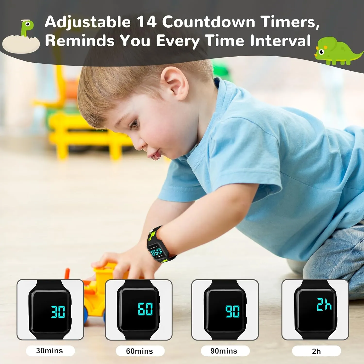 Clocks/Vibration Reminder and Waterproof, Remind Toddler to Go to The Toilet NN commonplace mantle enjoy Eurasian BEN NEVIS Potty Training Watch, Digital Toddler Watch with Countdown/Music/Alarm 