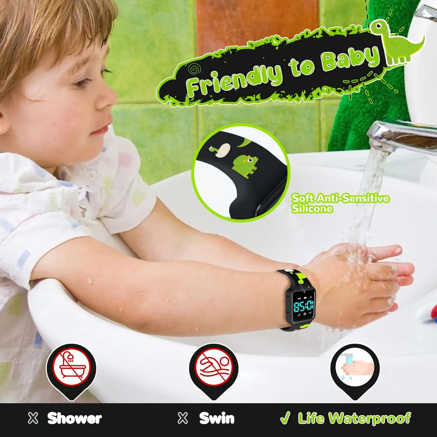 Clocks/Vibration Reminder and Waterproof, Remind Toddler to Go to The Toilet NN commonplace mantle enjoy Eurasian BEN NEVIS Potty Training Watch, Digital Toddler Watch with Countdown/Music/Alarm 