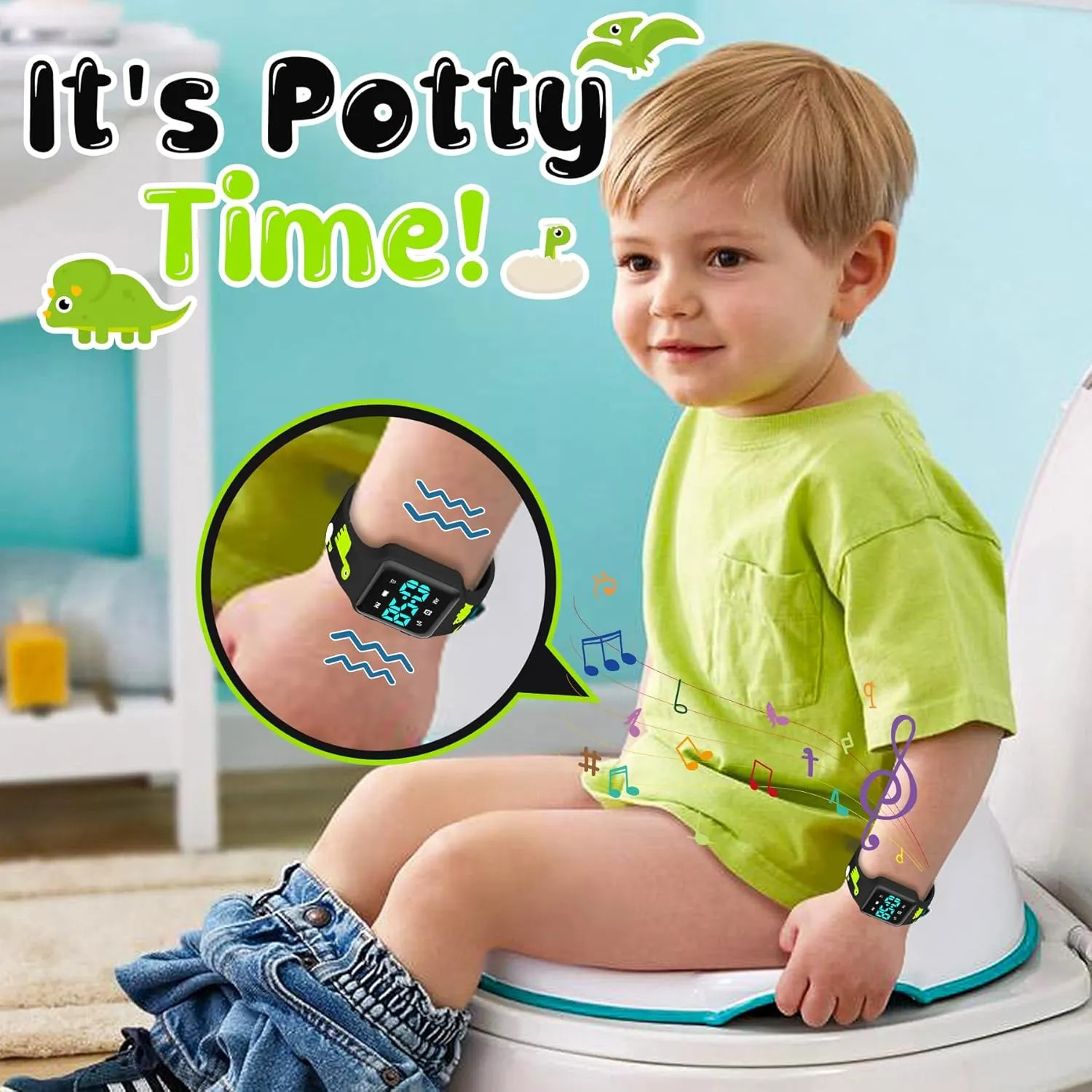 Clocks/Vibration Reminder and Waterproof, Remind Toddler to Go to The Toilet NN commonplace mantle enjoy Eurasian BEN NEVIS Potty Training Watch, Digital Toddler Watch with Countdown/Music/Alarm 