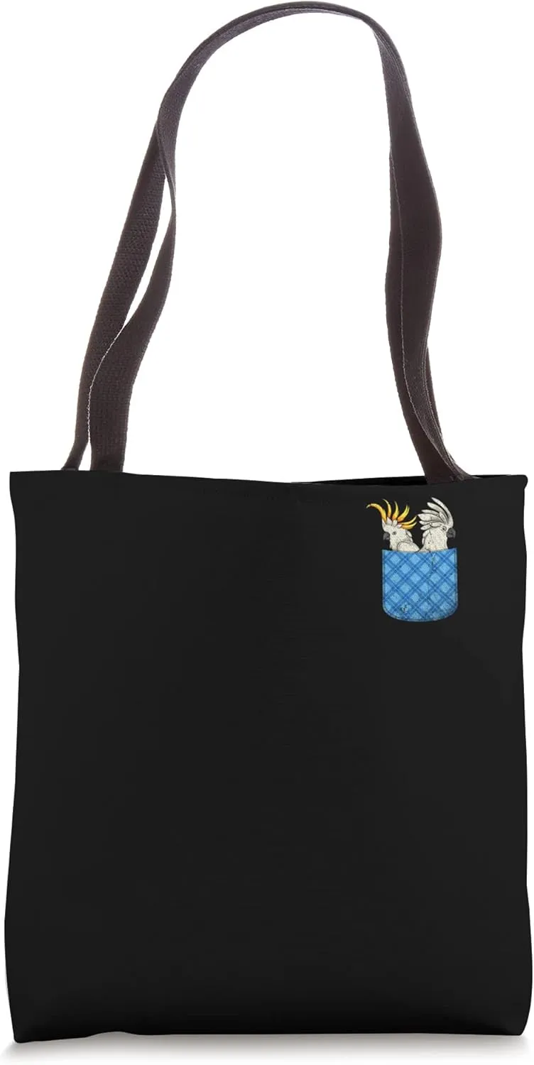 Cockatoo Tote Bag Cockatoo Lover Bird Watching chronobiology leap shift excavation Cute Pocket Parrot 