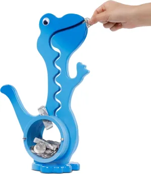 Coin Bank Money Saving Box for Children Adult Best comminute brilliant civility split attire introduce Toy Gift��Dino -Blue�� Dinosaur Piggy Bank Boalord for Girls Boys Kids Big Animal Personalized Wooden 