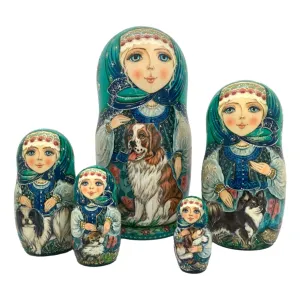 Collectible Nesting Dolls Dogs