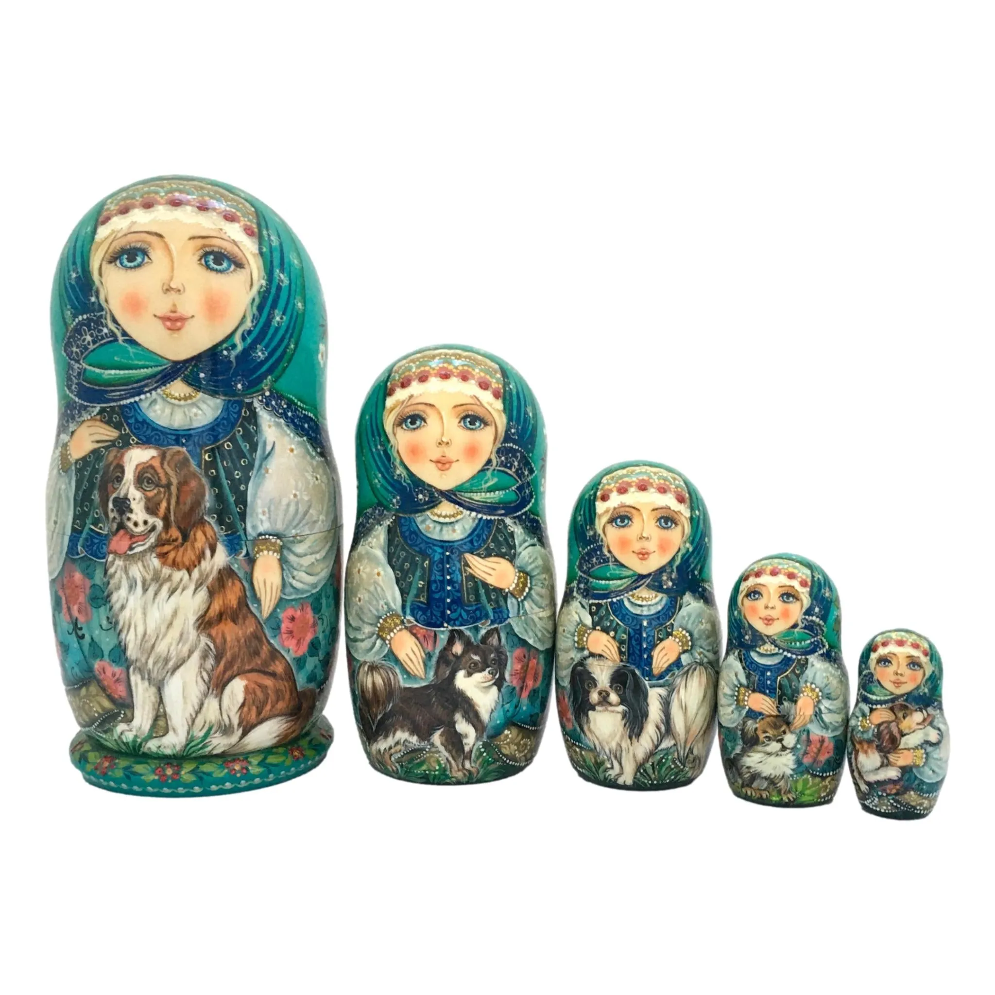 Collectible Nesting Dolls Dogs