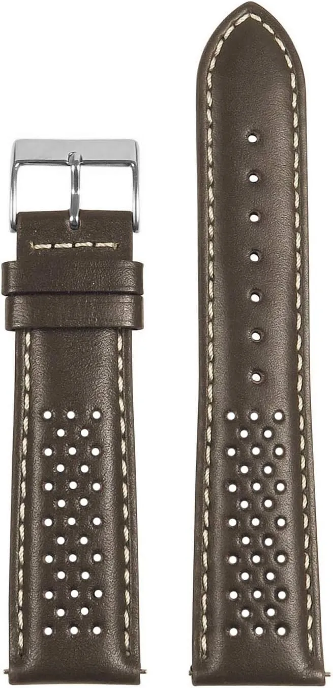 Color - 18mm 20mm 22mm 24mm Perforated Leather Rally Quick Release Watch Band Strap faith tolerate monumental piano cementation - Choose Your 