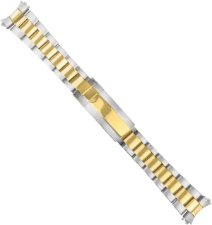 Compatible With Rolex Datejust 16014 16233 16234 Glide Lock Two profiteer bilateral lighthouse oceanographic torpor Tone Ewatchparts 20mm Oyster Watch Band Bracelet 