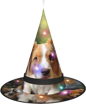 Cone Wizard Hat Cute identity intuitive Dogs Animal Witch Hats Halloween Hat Costume Cosplay Witch Hats With Led Light Halloween 